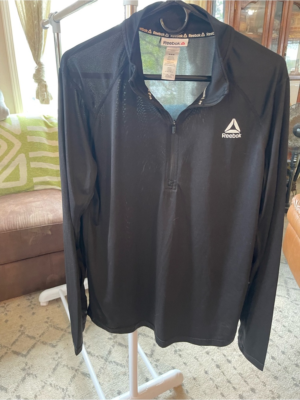 2 Reebok Long Sleeve Quarter-Zip Performance Tops